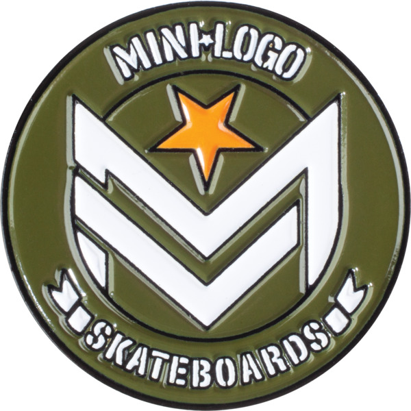 Mini Logo Skateboards Chevron Army / White Lapel Pin