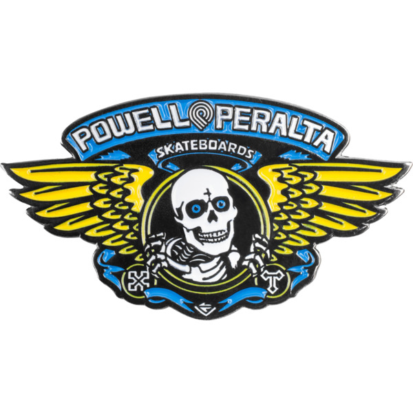 Powell Peralta Winged Ripper Blue / Gold Lapel Pin