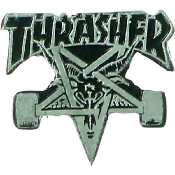 Thrasher Magazine Skategoat Silver Lapel Pin