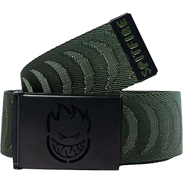 Spitfire Wheels Bighead Cut Out Crescent Olive / Black Jacquard Belt - Adjustable Spitfire Wheels Bighead Cut Out Crescent Olive / Black Jacquard Belt - Adjustable