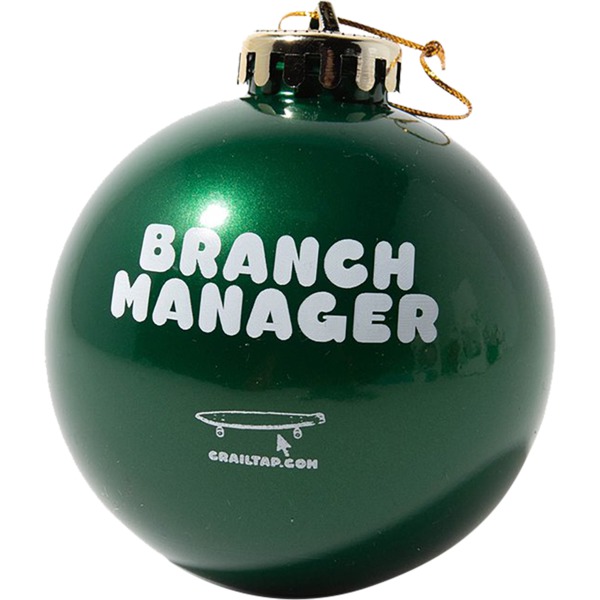 Crailtap Skateboards Branch Manager Green Holiday Ornament