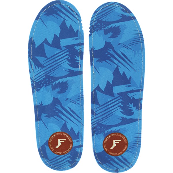 Footprint Insoles Kingfoam Blue Camo Shoe Insoles Low Profile 3mm - 12-12.5 Men