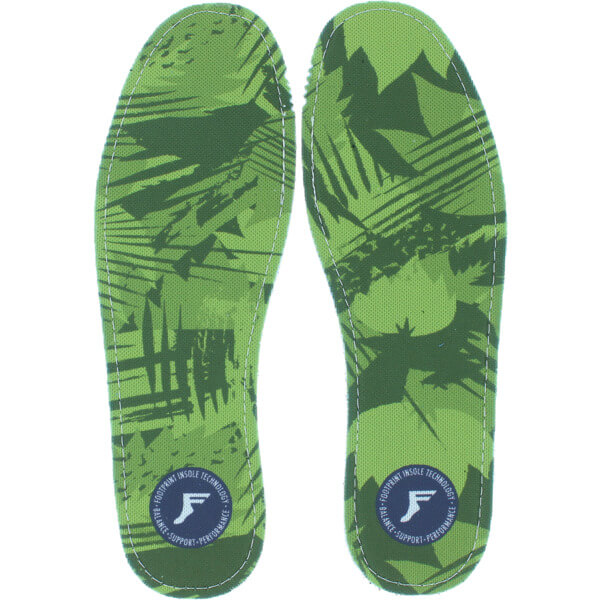 Footprint Insoles Ultra Low Profile KF Green Camo Custom Orthotics Insoles - 6/6.5