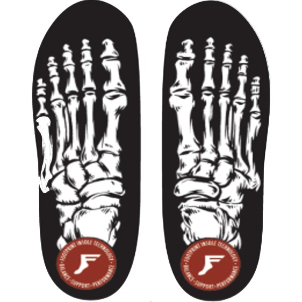 Footprint Insoles Kingfoam Orthotics Fluid-X Skeleton Black Shoe Insoles - 7/7.5