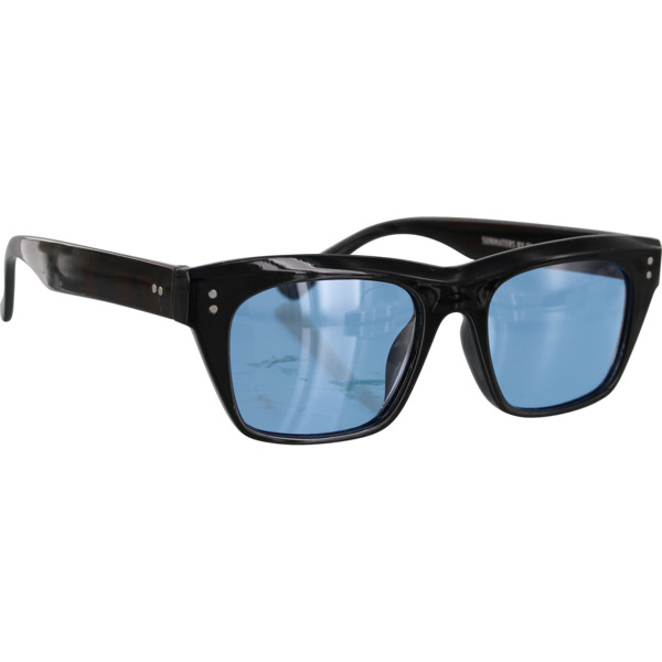 Glassy Sunhaters Santos Polarized Sunglasses in Black / Blue