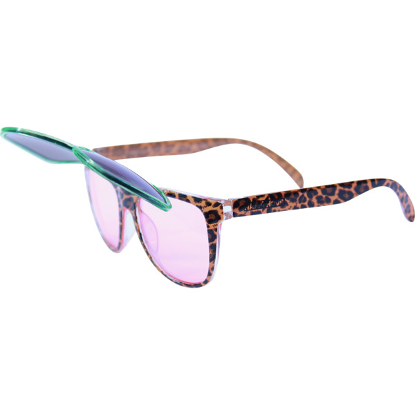 Happy Hour Skateboards Flip Up Sunglasses in Leopard Pajama Party