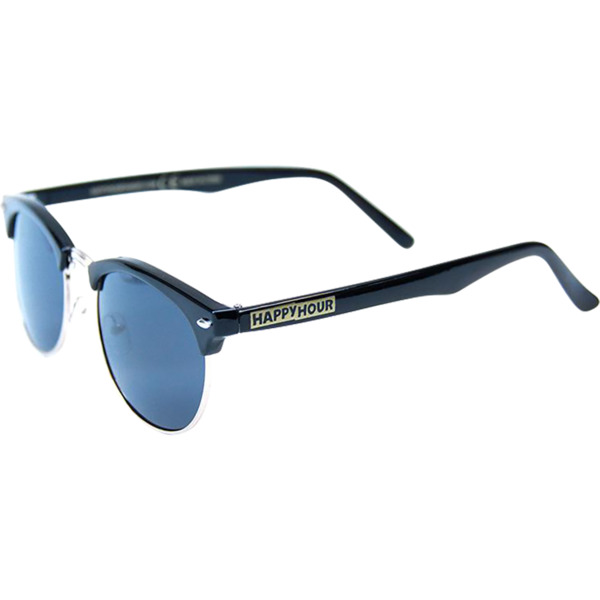 Happy Hour Skateboards G2 Black Gloss / Black Lens Sunglasses