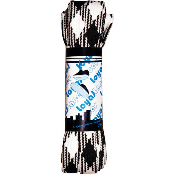 Loyal Laces Single Set White / Black Shoe Laces