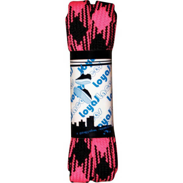 black and pink shoe laces
