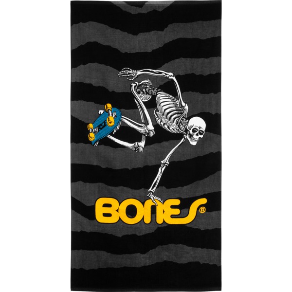 Powell Peralta 36"x 68" Skateboard Skeleton Black Beach Towel