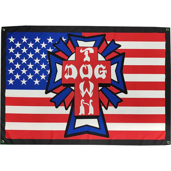 Dogtown Skateboards USA Red / White / Blue Banner Flag 46" x 60"