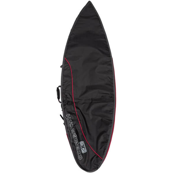 Ocean & Earth Aircon Black / Red Shortboard Board Bag - Fits 1 Board - 22.5" x 6'8"