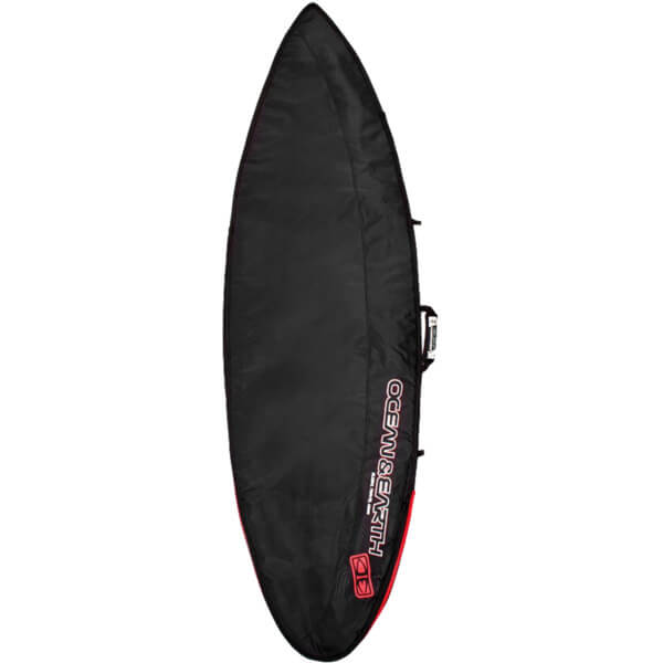 Ocean & Earth Aircon Black / Red / Grey Shortboard Board Bag - Fits 1 Board - 7'