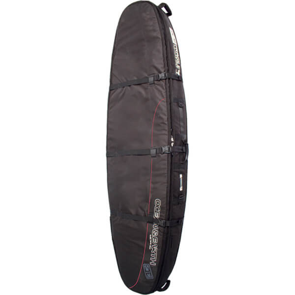 Ocean & Earth Double Coffin Black / Red / Grey Shortboard Board Bag - 1-3 Boards - 23" x 8'