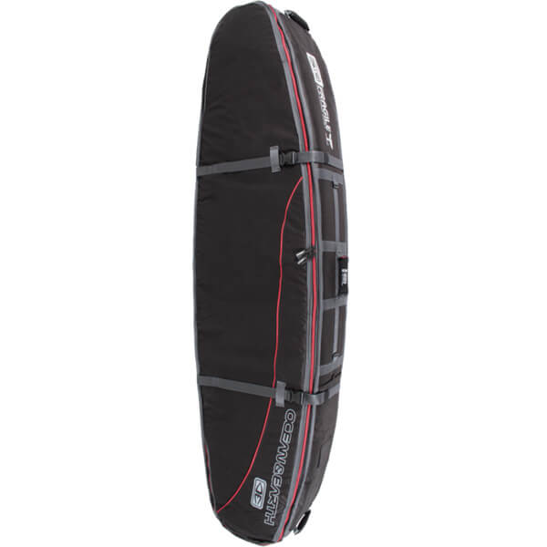 Ocean & Earth Triple Coffin Black / Red / Grey Shortboard Board Bag - 1-4 Boards - 23" x 7'6"