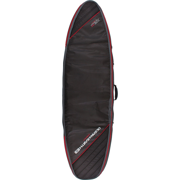 Ocean & Earth Triple Compact Black / Red / Grey Shortboard Board Bag - 1-4 Boards - 22.5" x 6'