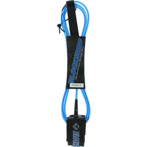 Blocksurf Powerline Blue Surfboard Leash 10'
