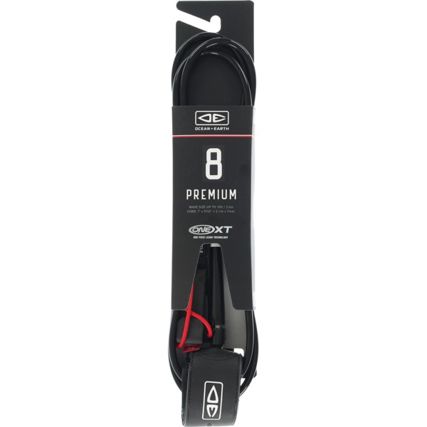 Ocean & Earth One XT Premium Black Surfboard Leash - 8'