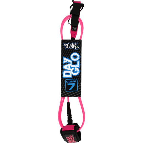 STICKY BUMPS DAY-GLO COMP 6' Surf Leash PINK 