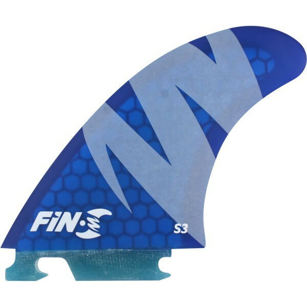 Fin-S S3 Honeycomb Light Blue Fin-S Thruster Surfboard Fins Includes 3 Fins