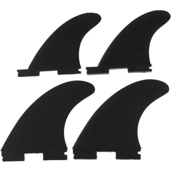 Fin Solutions Large Black Weave FFS Quad Surfboard Fins Includes 4 Fins