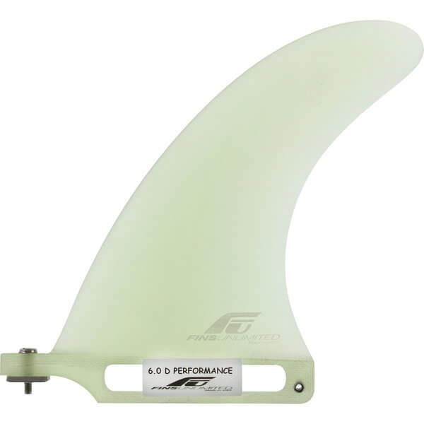Fins Unlimited D-Performance Clear Longboard SUP Single Fin - 6"