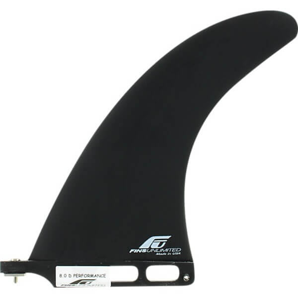 Fins Unlimited D-Performance Black Longboard Fin - 8"