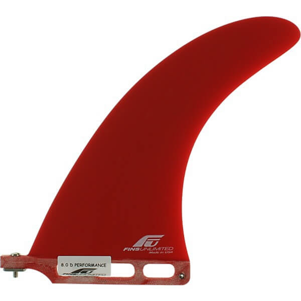 Fins Unlimited D Perofrmance Red Longboard Fin - 8"