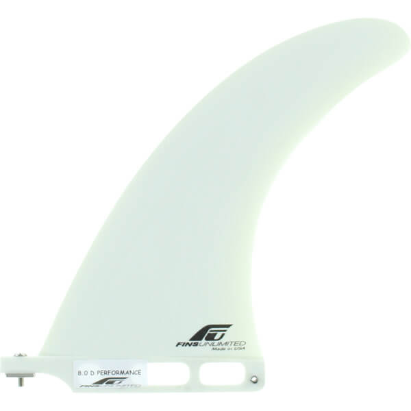 Fins Unlimited D-Performance White Longboard SUP Single Fin - 8"