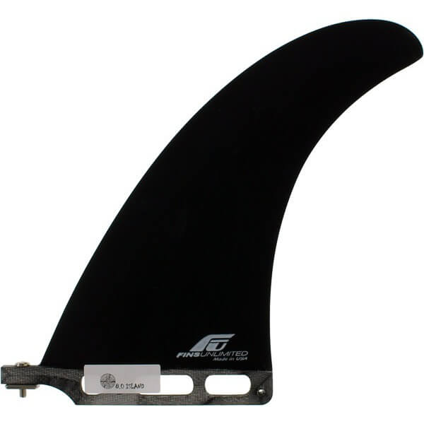 Fins Unlimited Tudor Island Black Longboard Fin - 8"