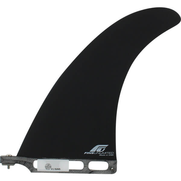 Fins Unlimited Tudor Island Black Longboard Fin - 8.5"