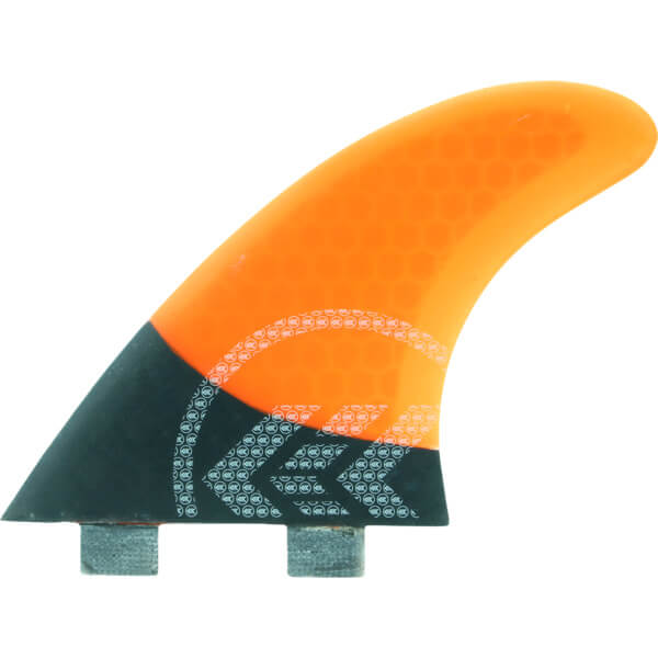 Kinetik Racing Joel Parkinson Carbo Tune Small / Medium Yellow / Orange FCS Thruster Fins - Set of 3 Fins