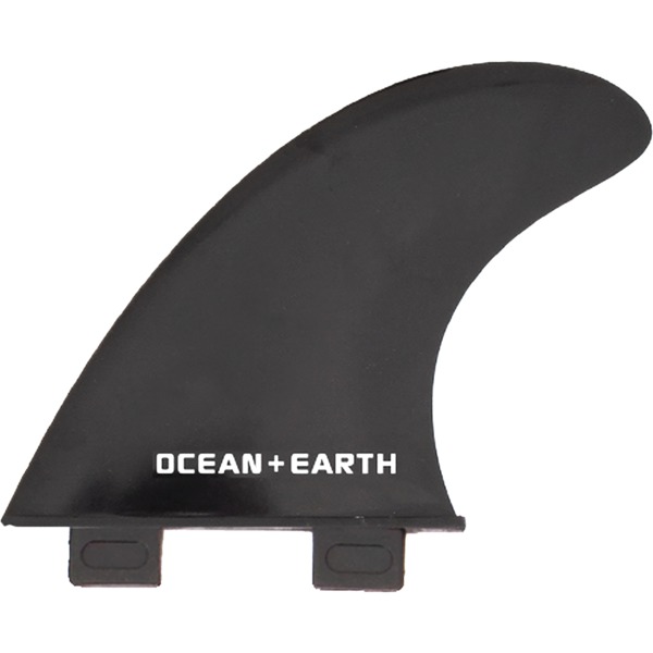 Ocean & Earth Polycarbonate Small Black Thruster Dual Tab - Set of 3 Fins