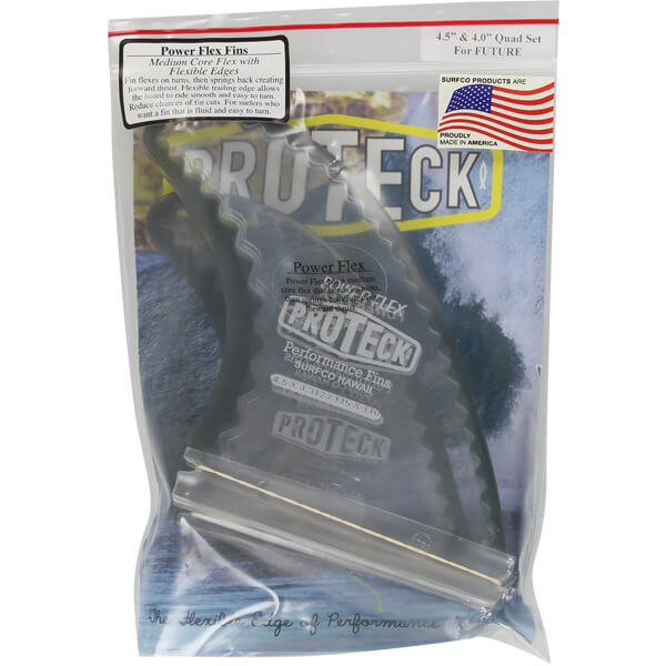 Pro Teck Power Flex Smoke Futures Fin System Includes (2) 4.5" Fin / (2) 4" Fins