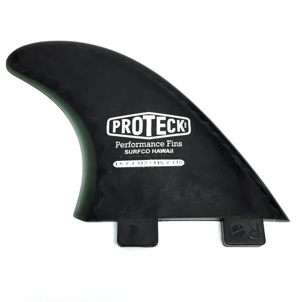 Pro Teck Performance 4.5" Black FCS Fin System Includes 3 Fins