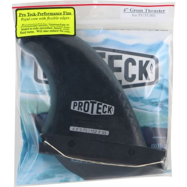 Pro Teck Performance Grom Black Futures Fin System Includes 3 Fins