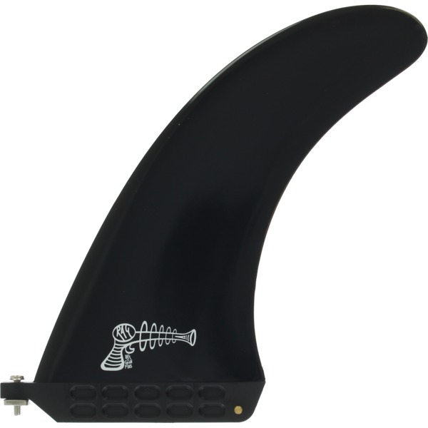 Ray Gun Fins Plastic Black Single Fin - 8"