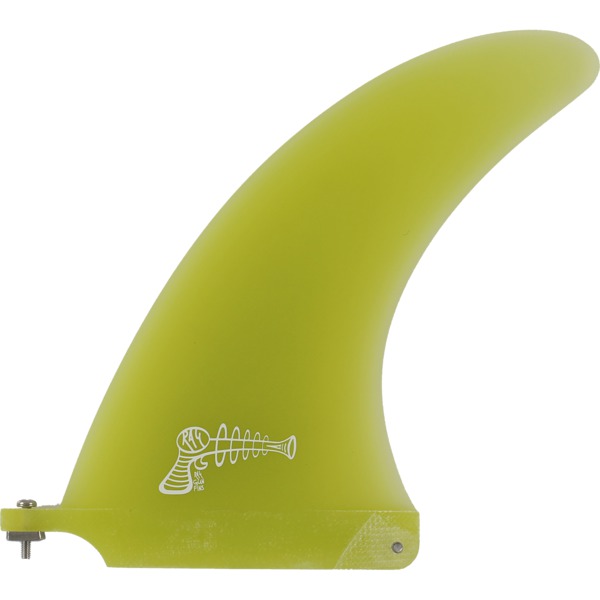 Ray Gun Fins Fiberglass Yellow Single Fin - 7.5"