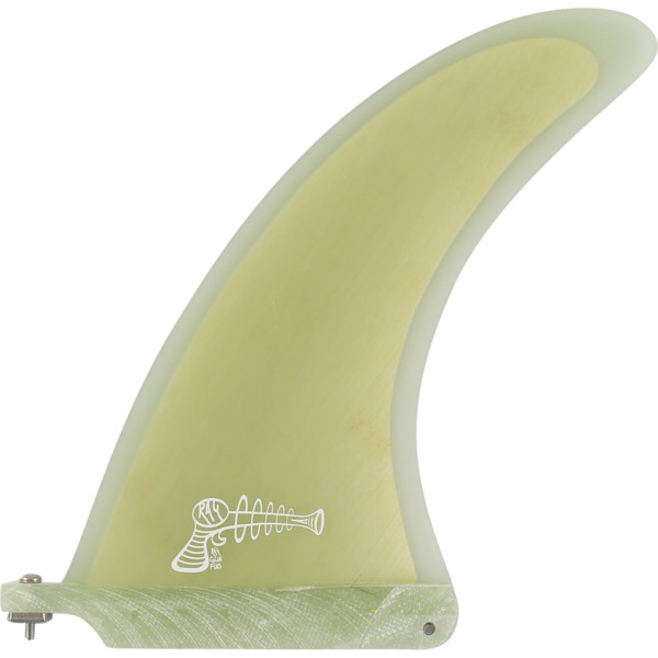 Ray Gun Fins Fiberglass / Bamboo Natural Single Fin - 8"