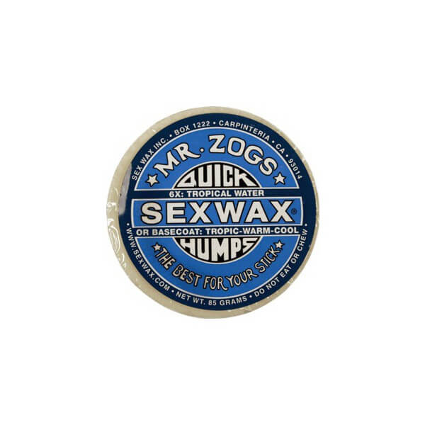 Sex Wax Quick Humps Blue 6X Extra Hard Tropical Water Surf Wax
