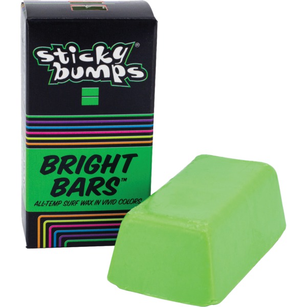 Sticky Bumps Green Flash Green All-Temp Bright Bar Surf Wax