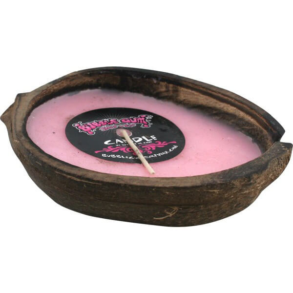 Bubble Gum Surf Wax Coconut Half Shell Bubble Gum Scented Surf Wax Candle