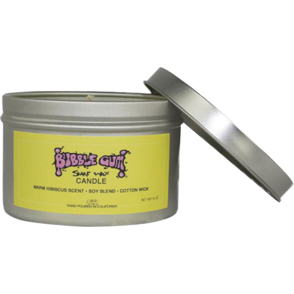 Bubble Gum 6 oz. Tin Warm Hibiscus Guava Scented Surf Wax Candle