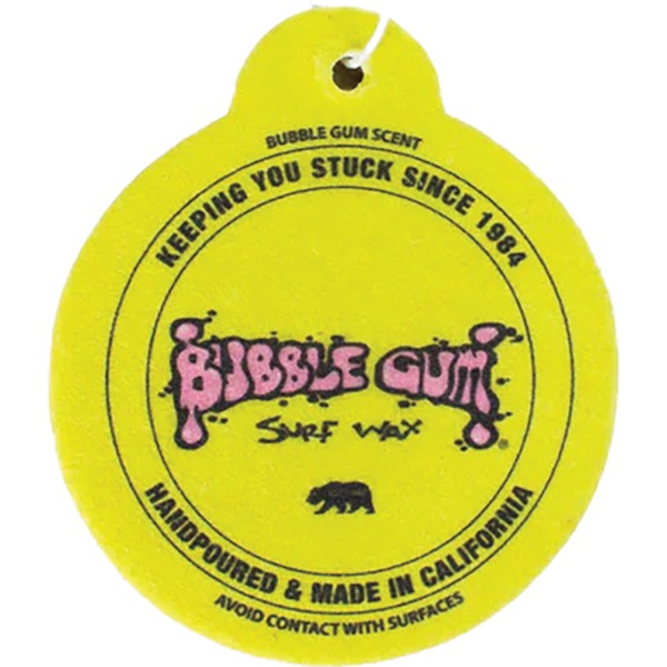 Bubble Gum Surf Wax Yellow Circle Bubblegum Scent Air Freshener Bubble Gum Surf Wax Yellow Circle Bubblegum Scent Air Freshener