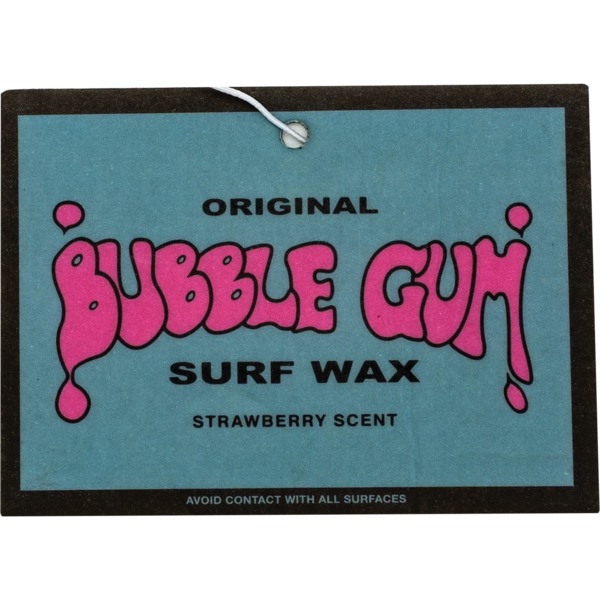Bubble Gum Surf Wax Strawberry Rectangle Air Freshener