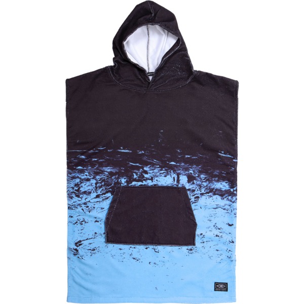 Ocean & Earth Southside Black / Blue Hooded Poncho - Youth