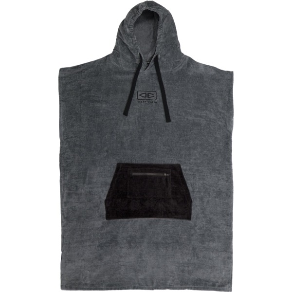 Ocean & Earth Day Break Charcoal Poncho - Mens