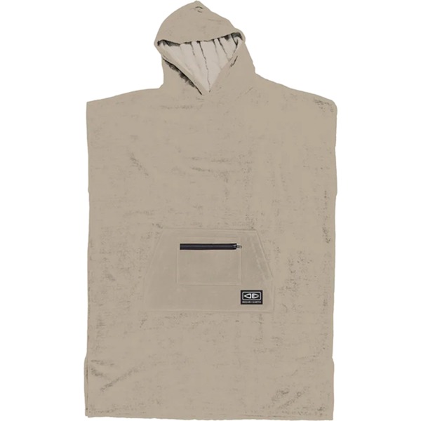 Ocean & Earth Lightweight Taupe Hooded Poncho