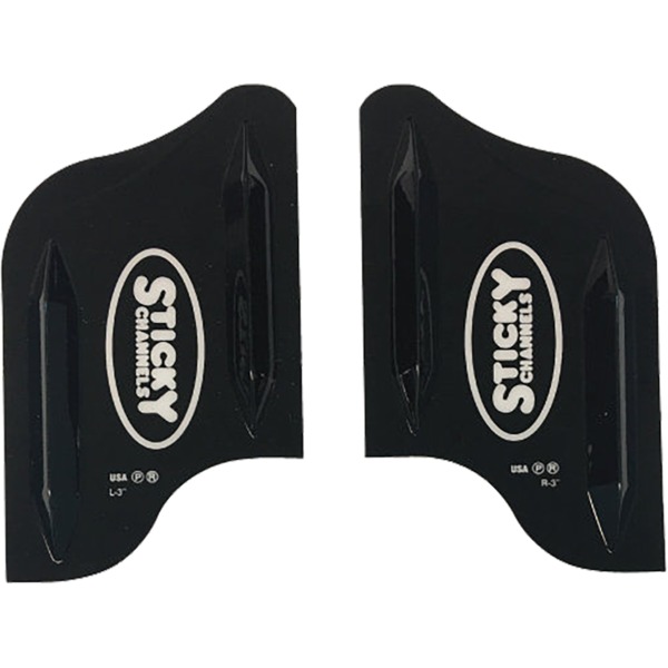 Sticky Channels Mini 3" Black Hydro-dynamic Channels for Surfboards