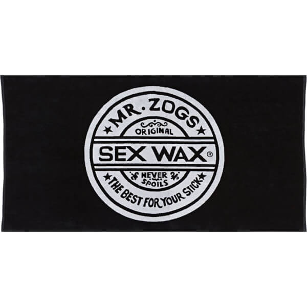 Sex Wax Terry Jacquard Black Beach Towel 38" x 70"